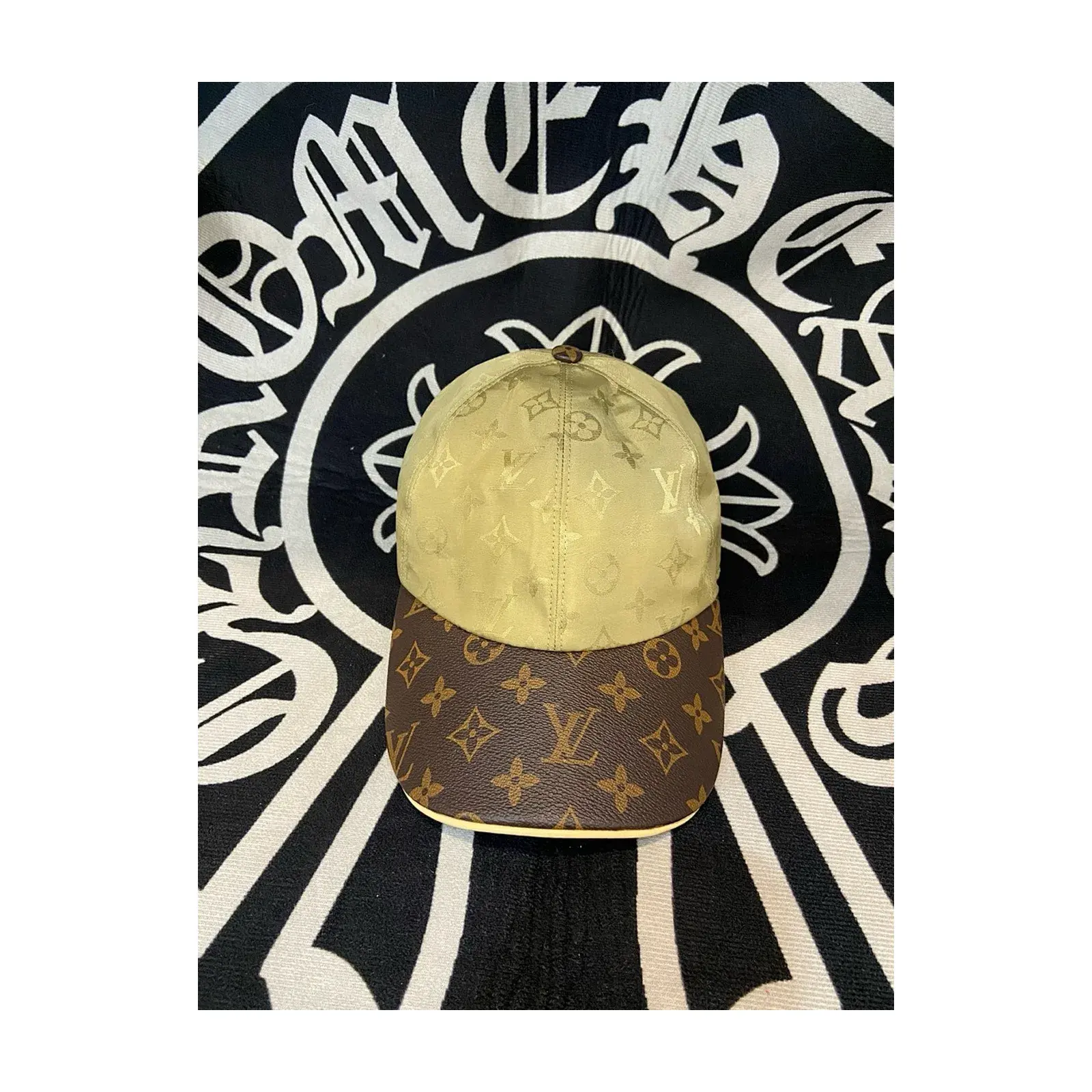 Monogram Leather-Brim Cap